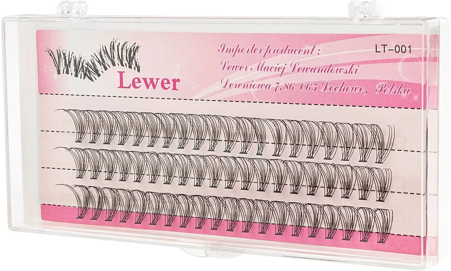 Veštačke trepavice u snopovima, 13 mm, 60 kom. Lewer Pink