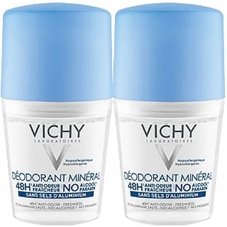 Vichy Deodorant Mineral Roll (deo/50ml + deo/50ml) Set
