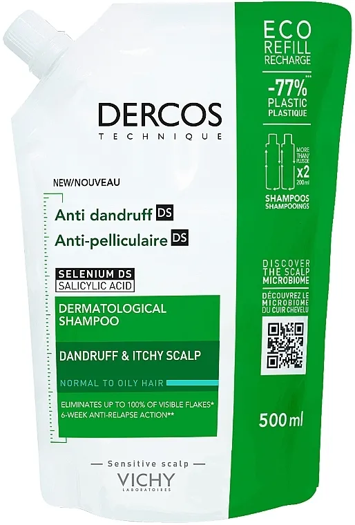 Vichy Dercos Technique Anti-Dandruff Shampoo DS Hair Normal Set
