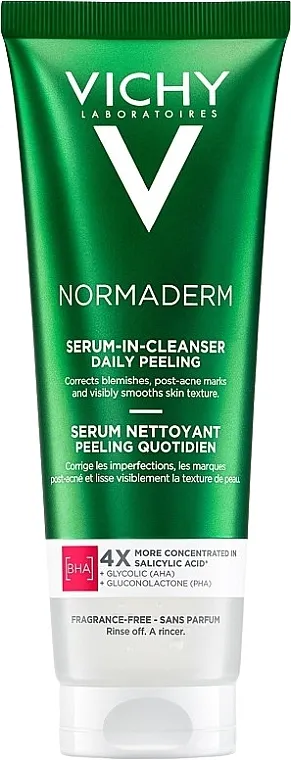 Vichy Normaderm Serum-In-Cleanser Daily Peeling Gel serum za čišćenje sa piling efektom za problematičnu kožu lica i tela