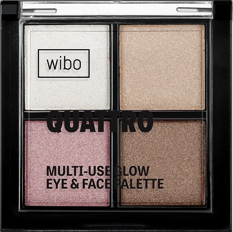 Višenamenska paleta za šminkanje Wibo Quattro Multi Use Glow Eyeshadow Palette