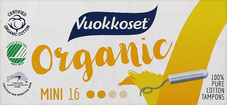 Vuokkoset Organic Mini Tampons Mini organic tamponi bez aplikatora, 16 kom.