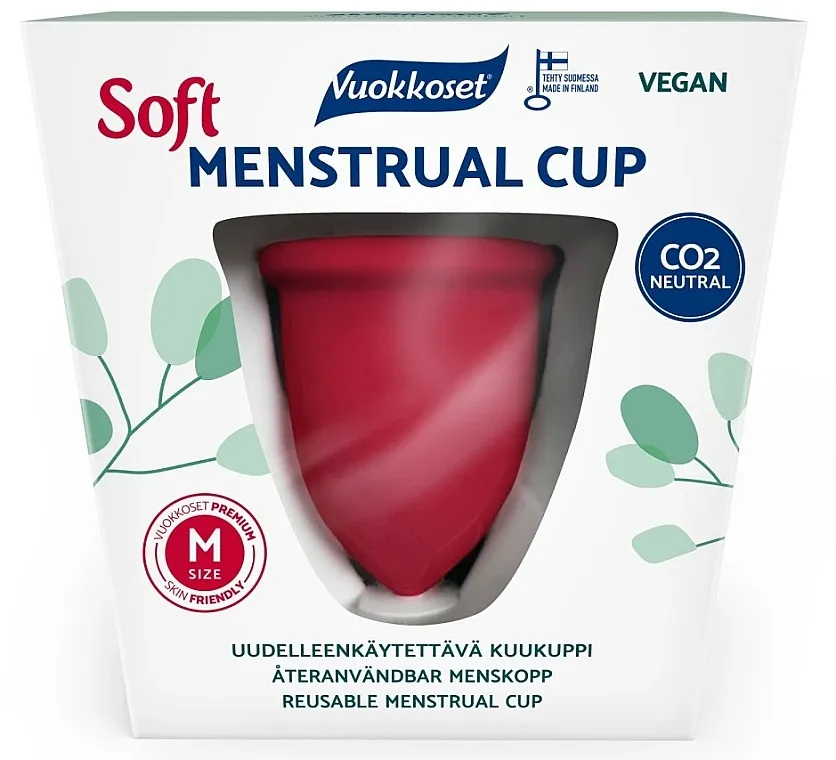 Vuokkoset Soft Reusable Menstrual Cup Menstrualna čašica, veličina M