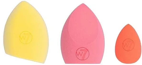 W7 Glow Getter Neon Beauty Sponge Trio Set sunđera za šminkanje, 3 komada