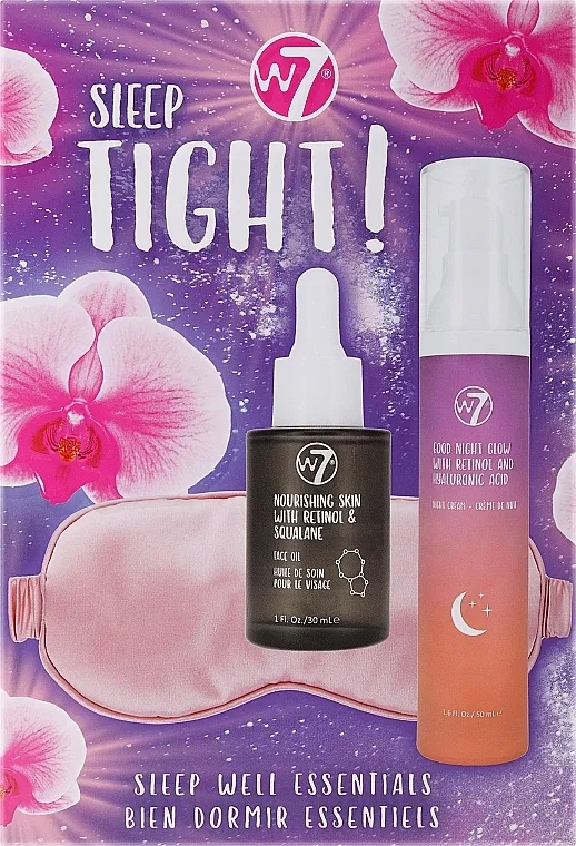 W7 Sleep Tight Wellness Essentials Gift Set (cr/50ml + oil/30ml + acc/1pc)
