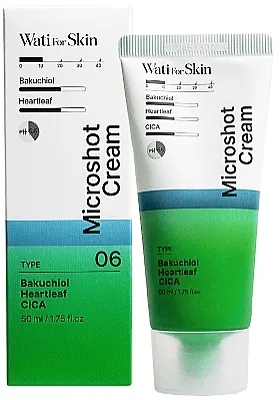 Wati For Skin Bakuchiol Heartleaf Cica Microshot Cream Protiv starenja krema za lice