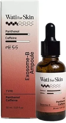Wati For Skin Panthenol Caffeine Exosome-B Ampoule Hidratantna ampula za lice
