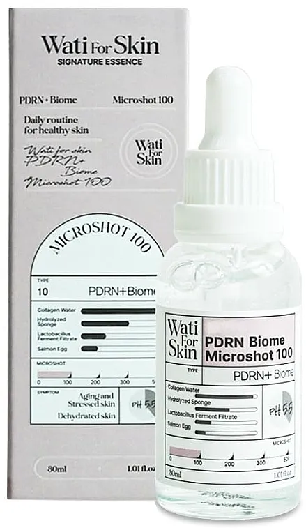 Wati For Skin PDRN+ Biome Microshot 100 Essence Obnavljajuća esencija za lice