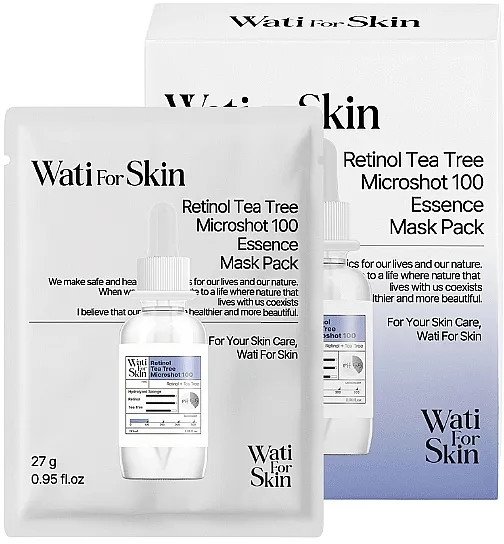 Wati For Skin Retinol Tea Tree Micro Spicule 100 Essence Mask Pack Maska protiv starenja za lice