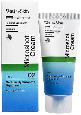 Wati For Skin Sodium Hyaluronate Squalane Microshot Cream Krema za lice sa hijaluronskom kiselinom