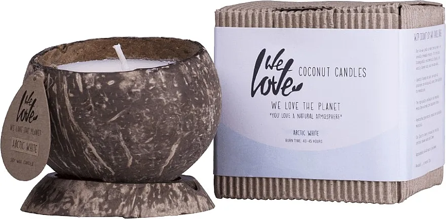 We Love The Planet Coconut Candle Arctic White Mirisna sveća od kokosa