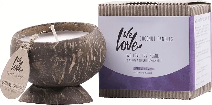 We Love The Planet Coconut Candle Charming Chestnut Mirisna svijeća od kokosa