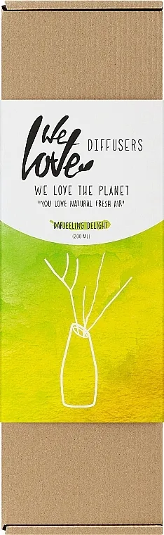 We Love The Planet Darjeeling Delight Diffuser Aroma difuzor sa staklenom vazom