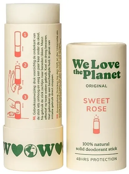 We Love The Planet Sweet Rose Solid Deodorant Stick Dezodorans u stiku Sweet Rose
