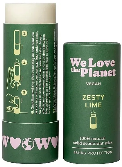We Love The Planet Zesty Lime Solid Deodorant Stick Dezodorans u stiku "Začinjena limeta"