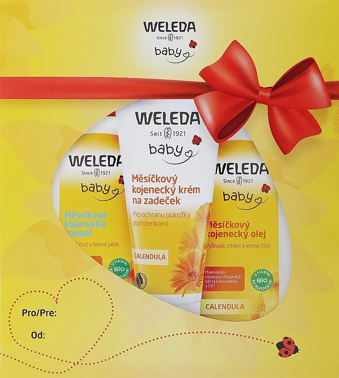 Weleda Baby Calendula (b/cr/75ml + b/milk/200ml + b/oil/200ml) Set