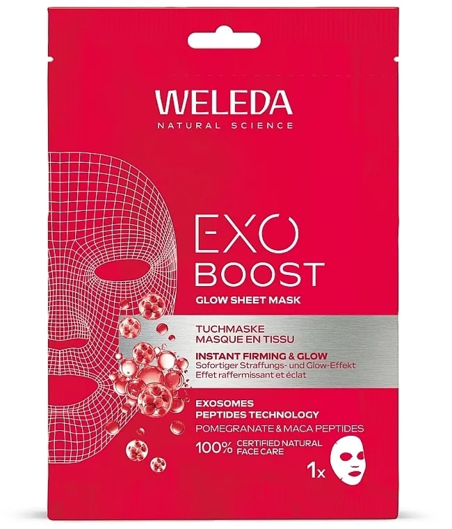Weleda Exo Boost Glow Sheet Mask Maska u listu sa narom i peptidima make