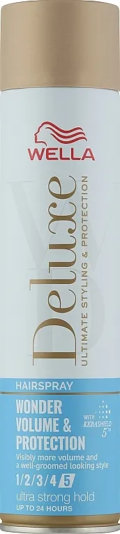 Wella Deluxe Wonder Volume &amp; Protection Ultra Strong Hold Lak za kosu "Izuzetan volumen i brza zaštita"