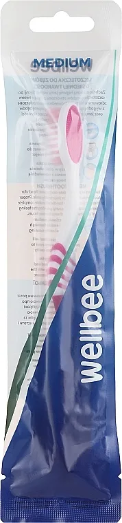 Wellbee Četkica za zube, medium, ružičasta