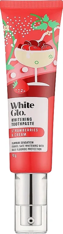 White Glo Strawberries &amp; Cream Toothpaste Pasta za izbeljivanje zuba "Jagoda i šlag"