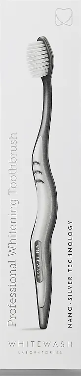 WhiteWash Laboratories Whitening Toothbrush Nanosilver Technology Četkica za zube sa jonima srebra sa antibakterijskim dejstvom, soft, belo-siva