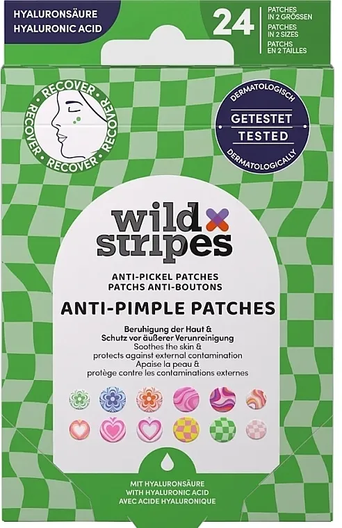 Wild Stripes Anti-Pimple Patches Groovy Protect Flasteri protiv akni, 24 kom.