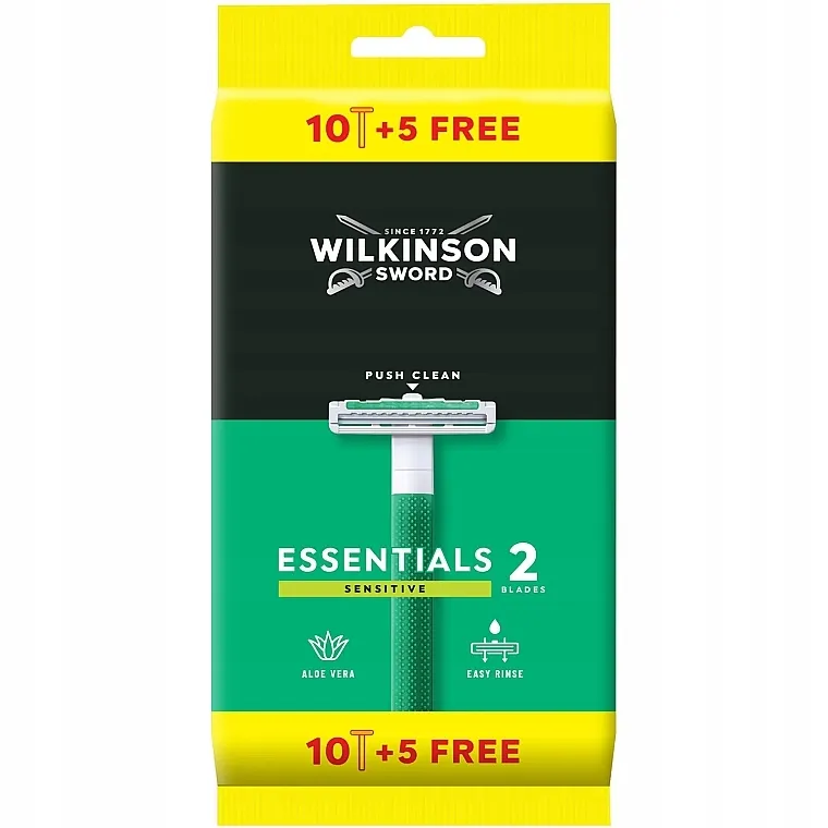 Wilkinson Sword Extra Essential 2 Sensitive Brijači za jednokratnu upotrebu, 15 kom