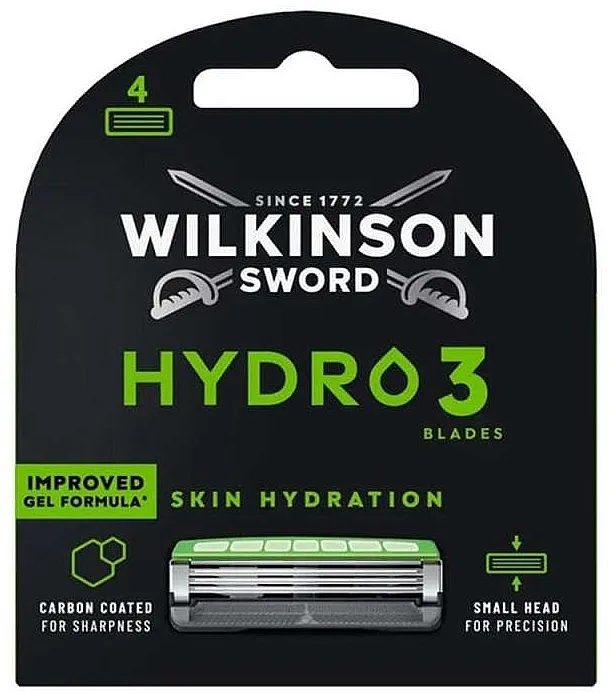 Wilkinson Sword Hydro 3 Black Edition Rezervne patrone za brijanje, 4 kom