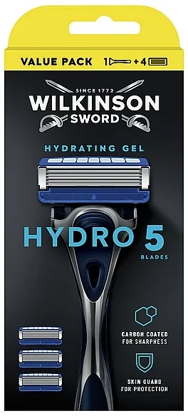 Wilkinson Sword Hydro 5 Skin Protection Regular Brijač sa zamjenskim patronama 4 kom.