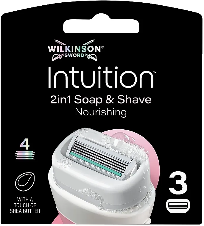 Wilkinson Sword Intuition 2in1 Nourishing Rezervne britvice za brijanje, 3 kom.