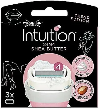 Wilkinson Sword Intuition 2v1 Shea Butter Zamenske patrone za brijač sa ši puterom, 4 oštrice