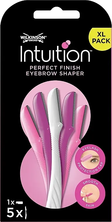 Wilkinson Sword Intuition Perfect Finish Eyebrow Shaper Trimer za obrve i lice, 5 kom.