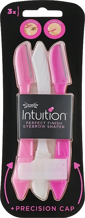 Wilkinson Sword Intuition Perfect Finish Eyebrow Styler Trimer za lice i obrve, 3 kom.