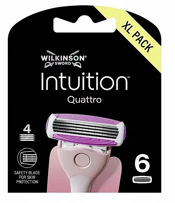 Wilkinson Sword Intuition Quattro Rezervne patrone sa 4 sečiva, 6 kom.