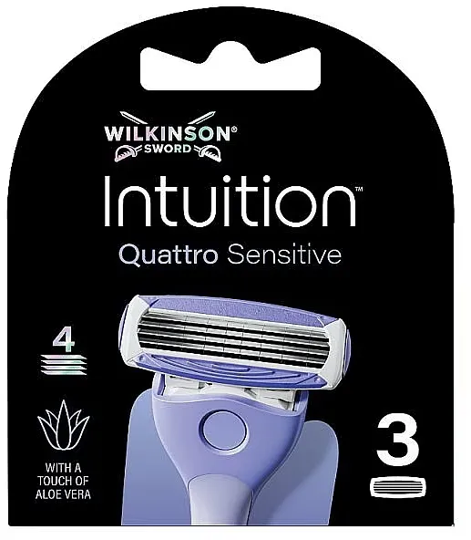 Wilkinson Sword Intuition Quattro Sensitive Rezervne glave za brijanje, 3 kom