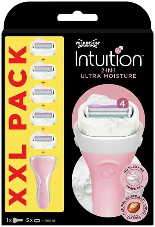 Wilkinson Sword Intuition Ultra Moisture XXL Pack Brijač sa 5 zamenskih uložaka