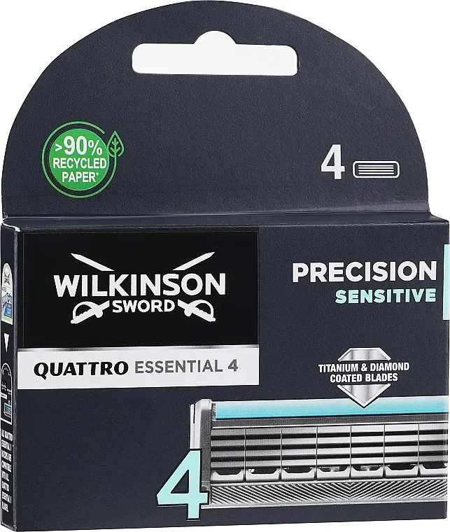 Wilkinson Sword Quattro Titanium Sensitive Zamjenjive oštrice, 4 kom