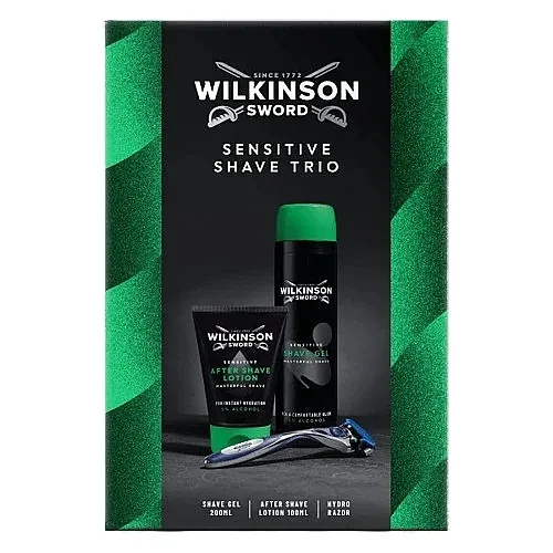Wilkinson Sword Sensitive Shave Trio Set (sh/gel/200ml + sh/lot/100ml + razor/pcs)