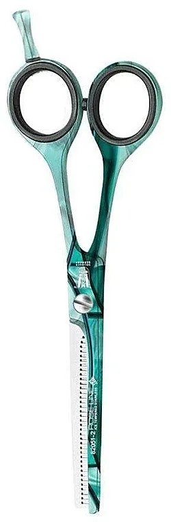 Witte Rose Line Art Glass Makaze za proređivanje kose 82051-2, 5.25", tirkizni