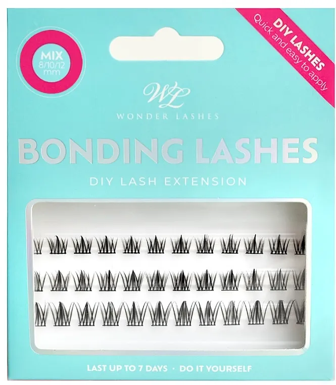 Wonder Lashes Bonding Lashes Kim Effect Mix Ekstenzije trepavica u pramenovima Kim Effect, 8/10/12 mm