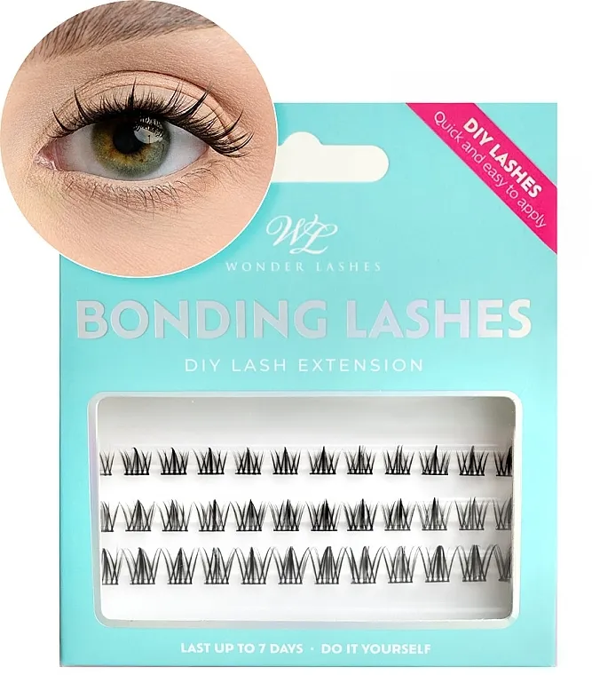 Wonder Lashes Bonding Lashes Kim Effect Trepavice za nadogradnju u čupercima Kim Effect, 8 mm
