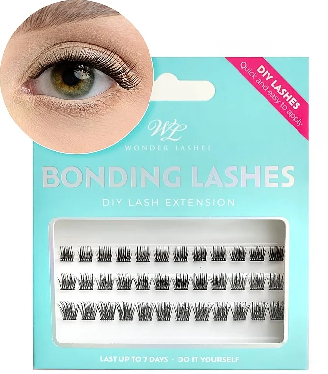 Wonder Lashes Bonding Lashes Natural Bonding trepavice u čupercima, 8 mm