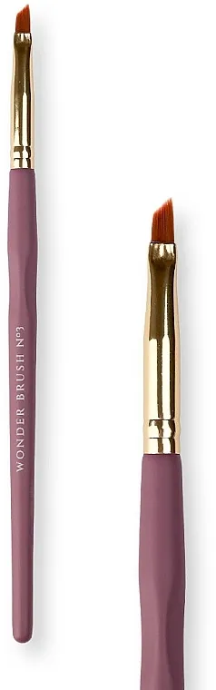 Wonder Lashes Wonder Brush 3 Long Angled Brush Četkica za obrve i trepavice №3, lila