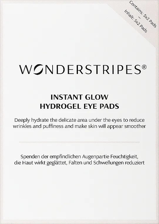 Wonderstripes Instant Glow Hydrogel Eye Pads Hidrogel flasteri za oči