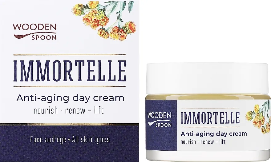 Wooden Spoon Anti-Aging Day Cream Immortelle &amp; Superseeds Dnevna krema za lice