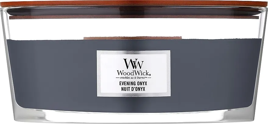 Woodwick Hearthwick Flame Ellipse Candle Evening Onyx Mirisna svijeća u čaši