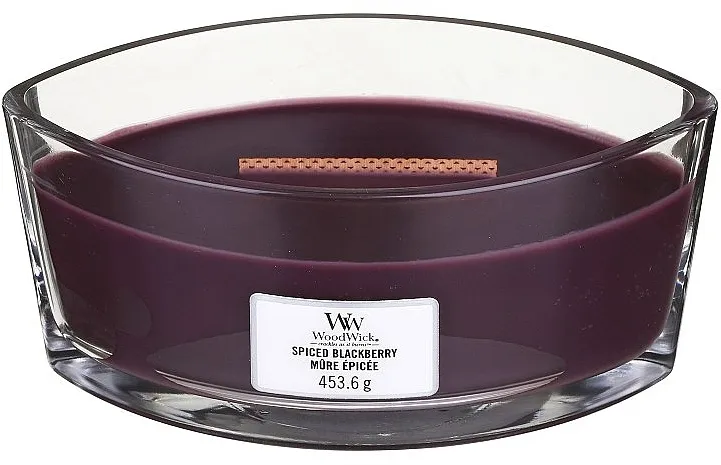 Woodwick Hearthwick Flame Ellipse Candle Spiced Blackberry Mirisna svijeća u čaši