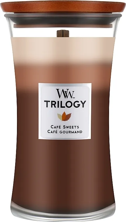 Woodwick Trilogy Candle Large Cafe Sweets Mirisna svijeća u čaši