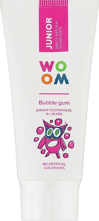Woom Junior Bubble Gum Toothpaste Dječja pasta za zube "Žvakaća guma"
