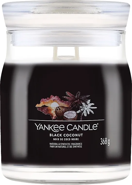 Yankee Candle Black Coconut Mirisna svijeća u teglici "Crni kokos", 2 fitilja